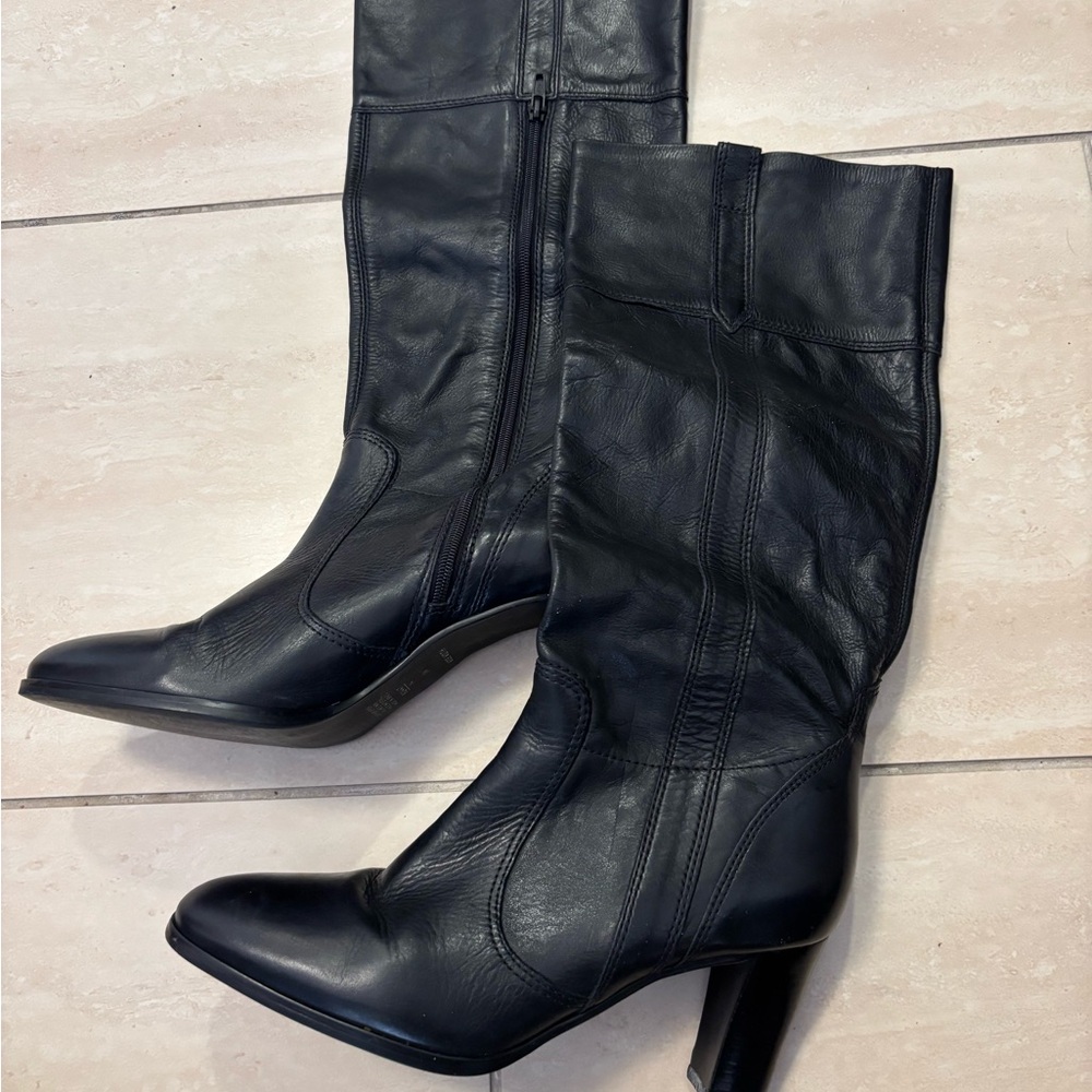 Parade Soft Black Leather Women's Boots 9W made in Brazil